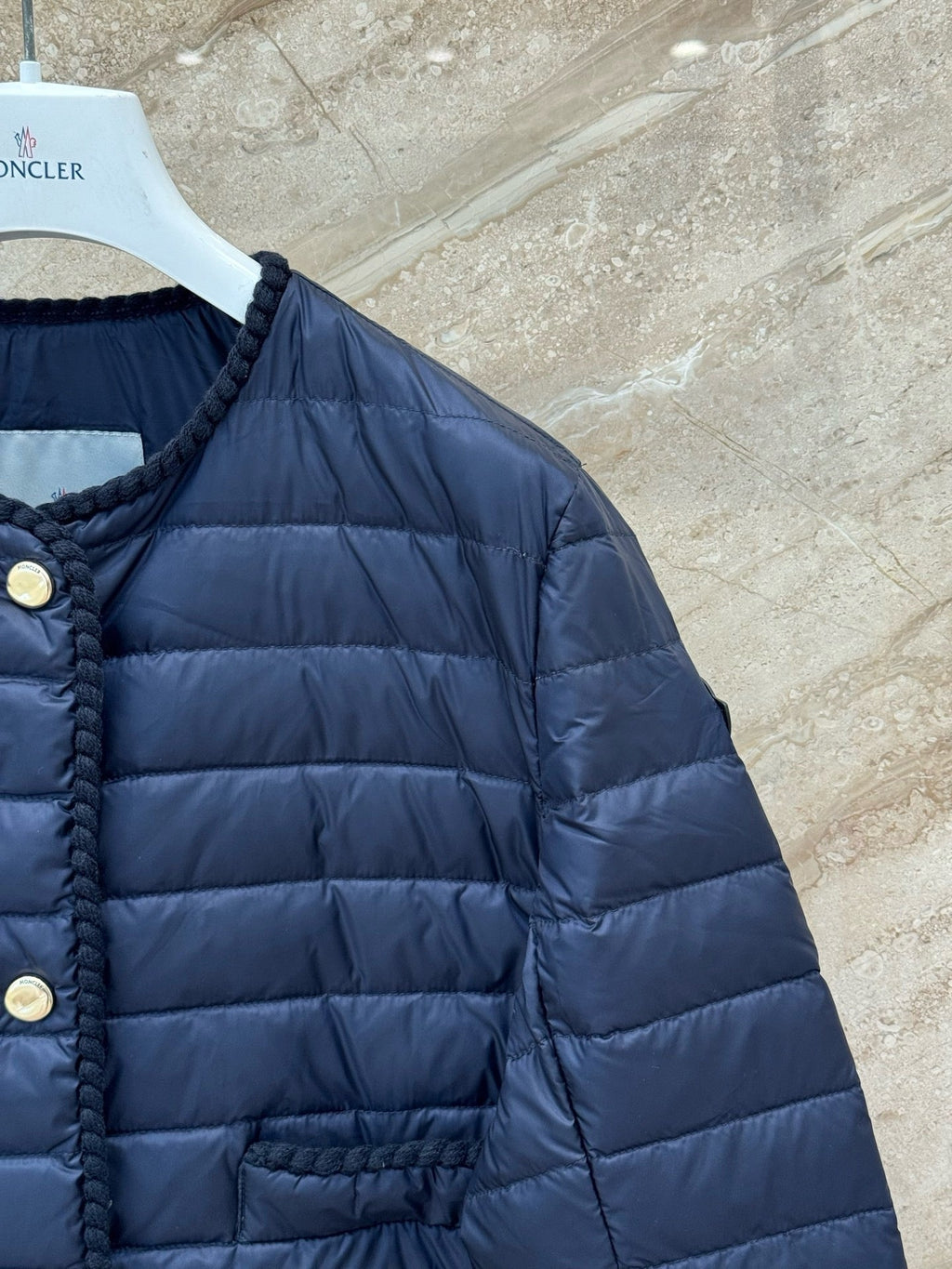 26S Braided Trim Short Down Jacket