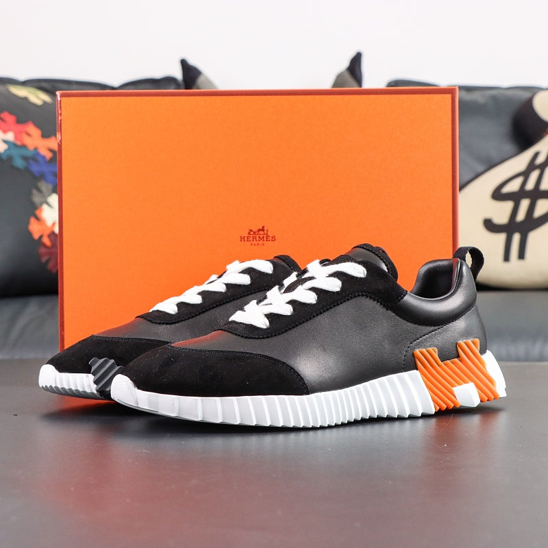 Hermes Bouncing Sneaker - Black/Orange