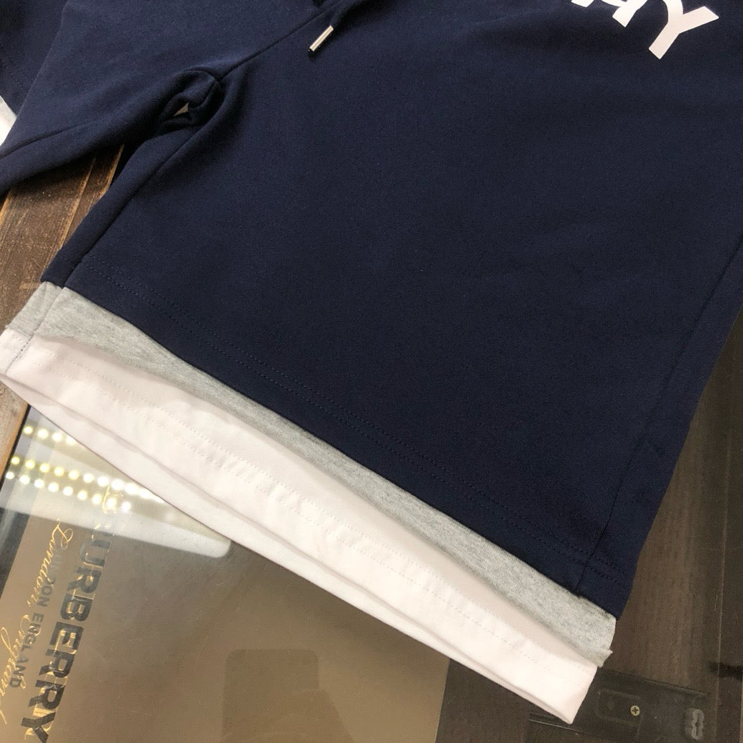 Layered Logo Drawstring Shorts