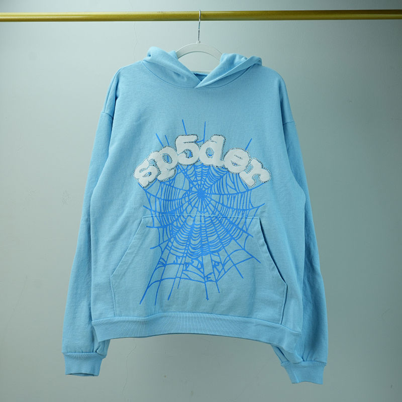 Sp5der Web Hoodie Sky Blue