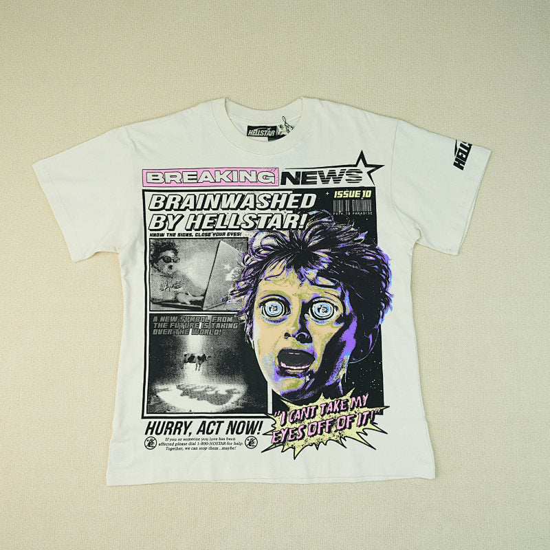 Hellstar Breaking News T-Shirt White