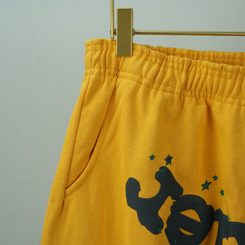 Sp5Der Logo Sweatpants Yellow