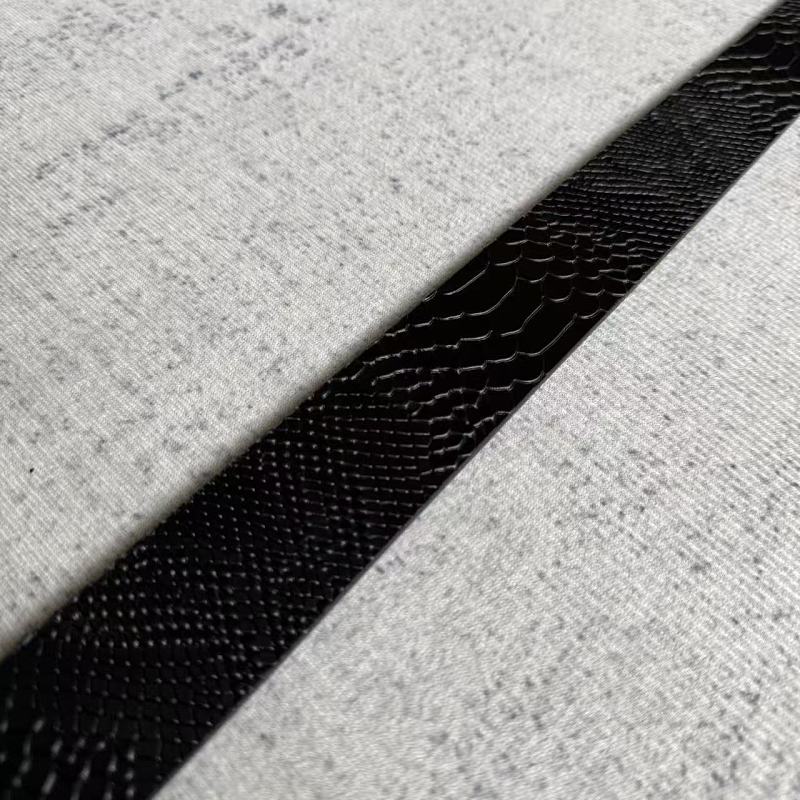 Snakeskin-Embossed Belt - Black