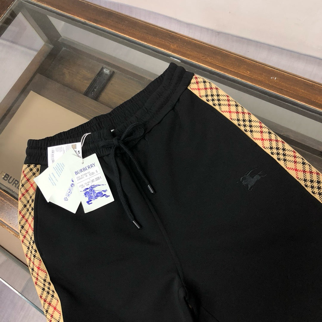 Check Side Stripe Drawstring Shorts