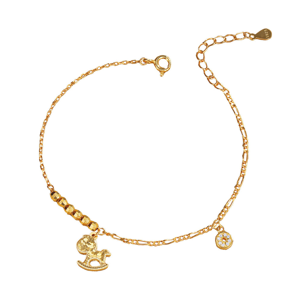 Fortune Gallop Golden Bracelet-2026 Horse Symbol of Progress & Prosperity