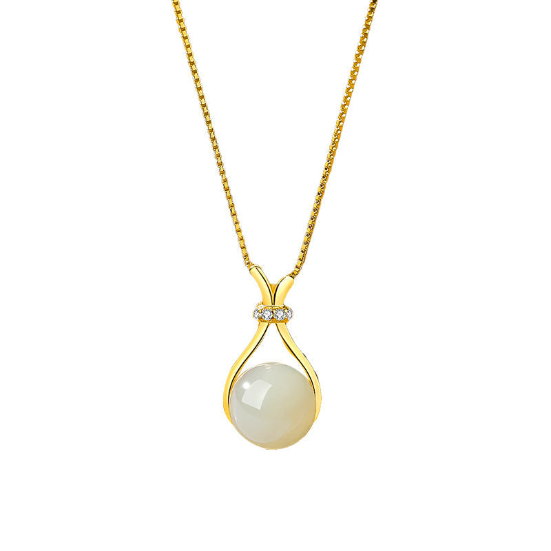 Blessing Pouch Jade Necklace ¨C Grace Serenity