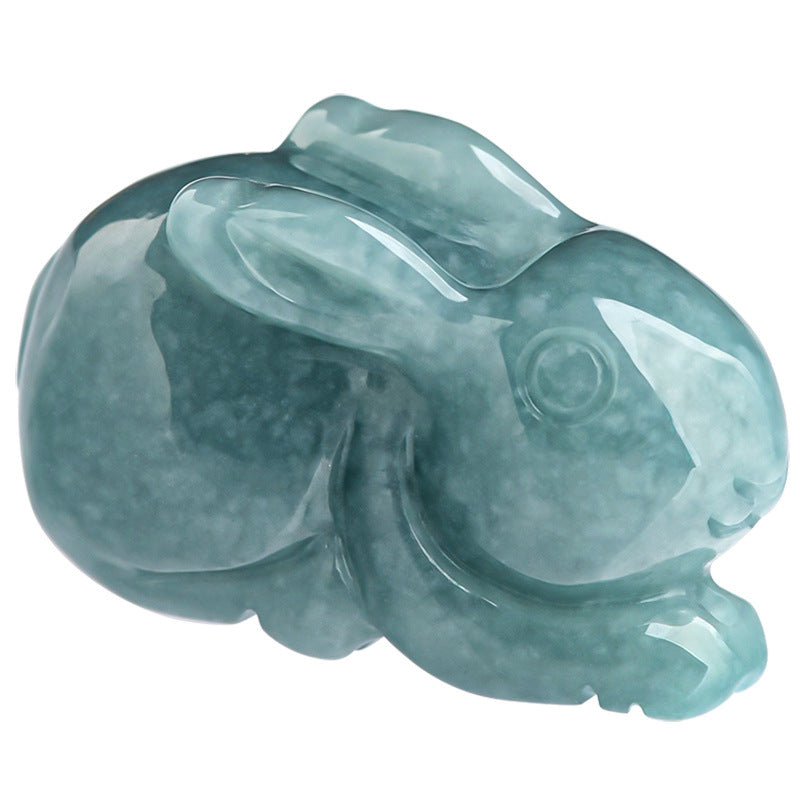 Gentle Fortune Jade Rabbit Pendant Necklace