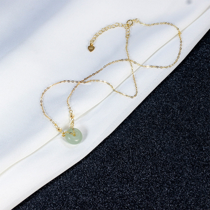 Green Jade Pingan Necklace-Protection and Safety