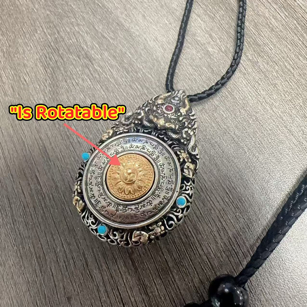 Tibetan Garuda Gau Pendant with K?itigarbha Bodhisattva