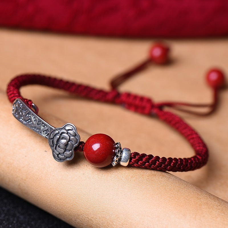 Ruyi Knot 925 Silver String Bracelet
