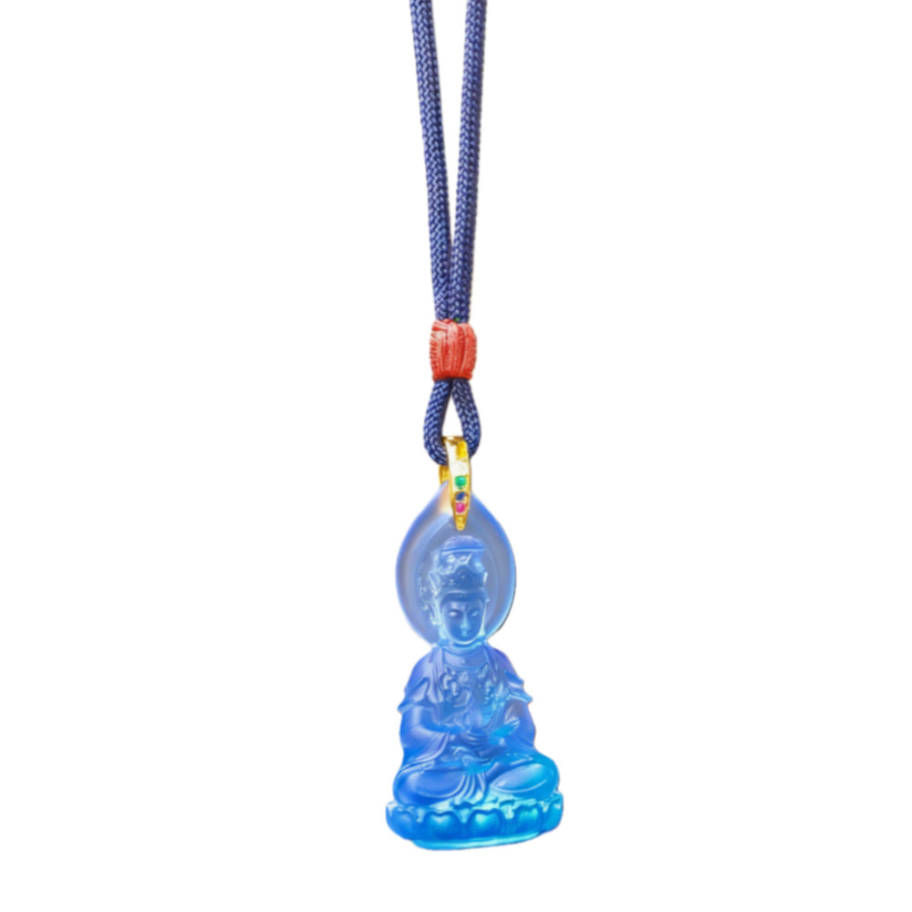 Mazu/Matsu Glaze Pendant¨CProtective Guardian Necklace for Peace & Clarity