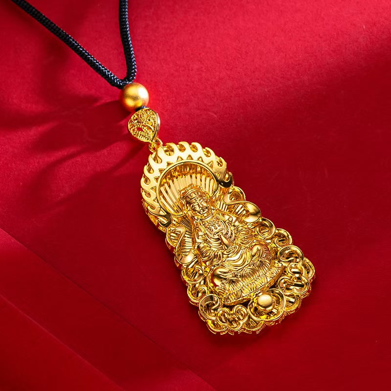 Gold Guan Yin Buddha Pendant-Compassion & Serenity
