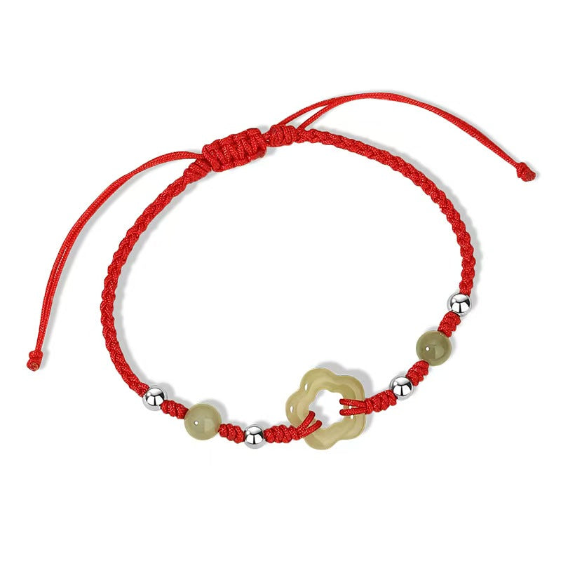 Four Leaf Clover Hetian Jade Necklace-Faith & Hope