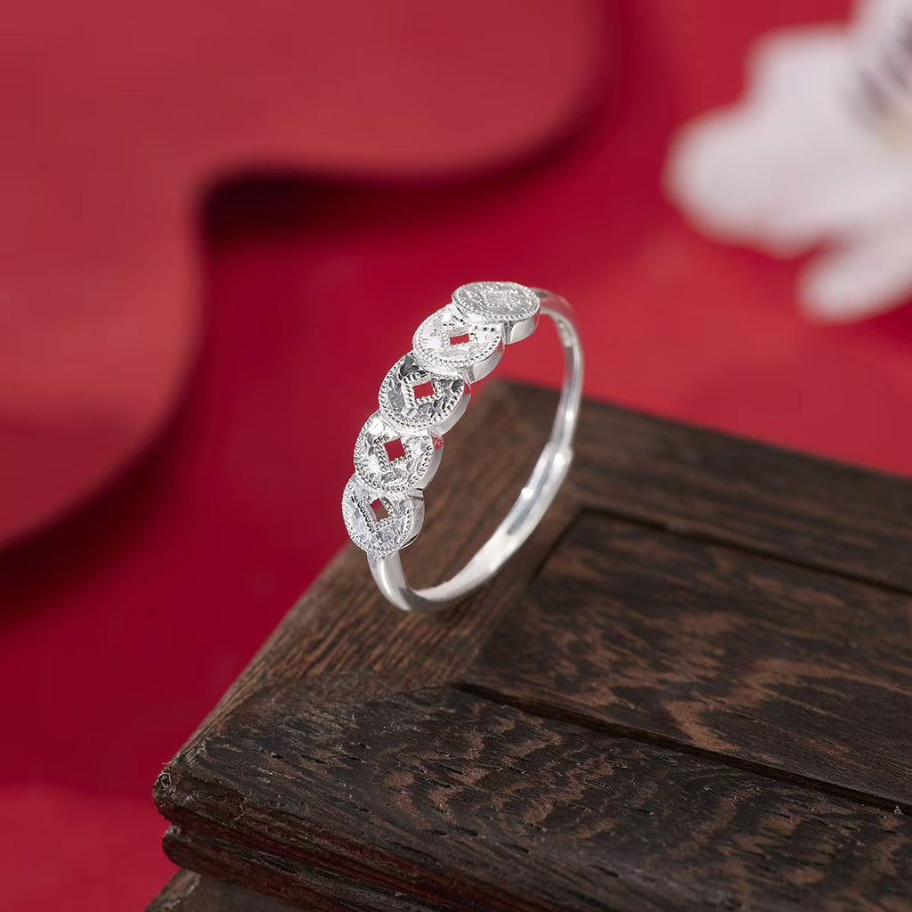 Five Emperor Coin Golden Ring–Prosperity & Protection