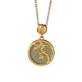Natural Hetian Jade 925 Silver Bamboo Pendant Necklace
