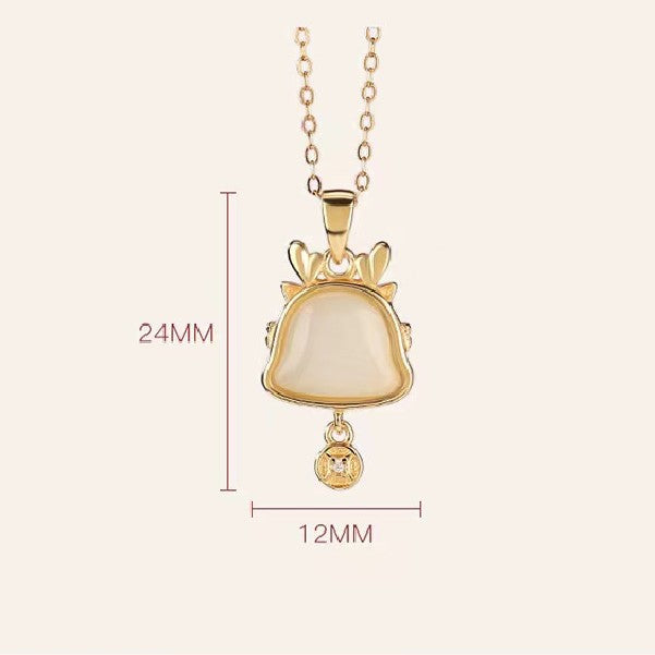 Wealth Coin Dragon Necklace-Fortune Prosperity