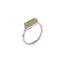 Natural Jade Bamboo Silver Ring-Prosperity Longevity