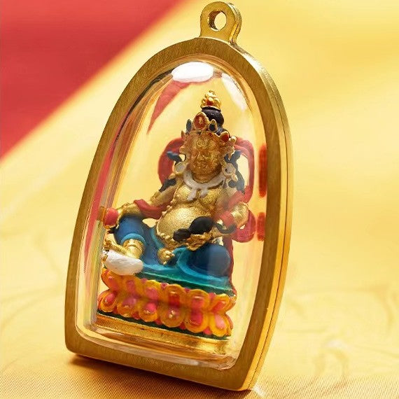 Tibetan Tsa Tsa 3D Buddha Amulet-Handmade Panting Ghau Prayer Box Pendant