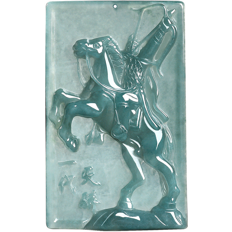 Genghis Khan Ice Jade Pendant-Courage & Success