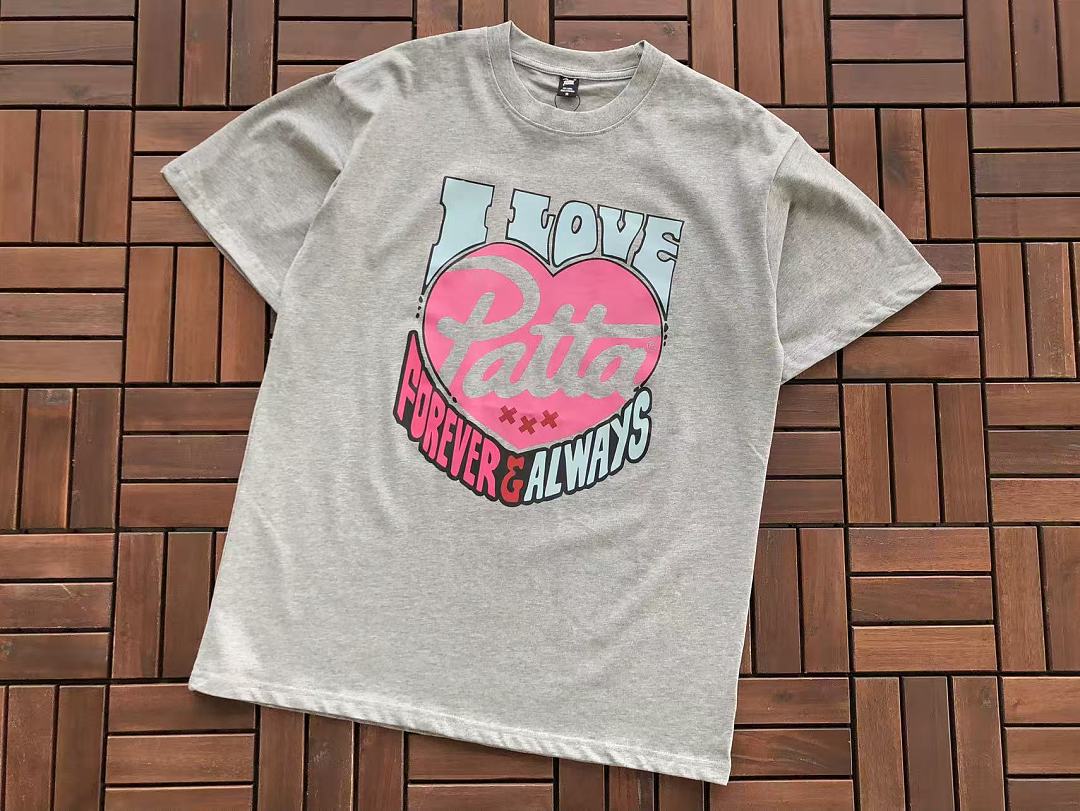 Grey Pink Graphic Patta T-Shirt