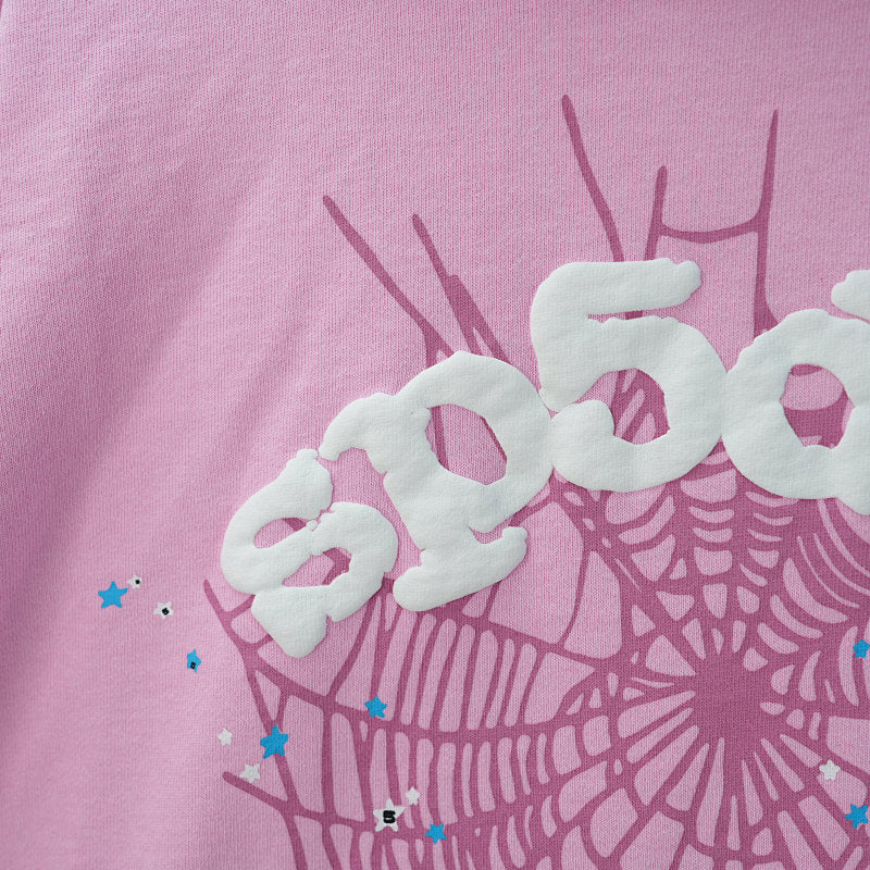 Sp5der OG Web Hoodie Pink