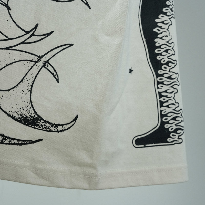 Hellstar Studios Cranium Short Sleeve Tee Shirt Cream