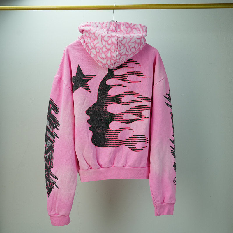 Hellstar Brainwashed With Brain Hoodie Pink