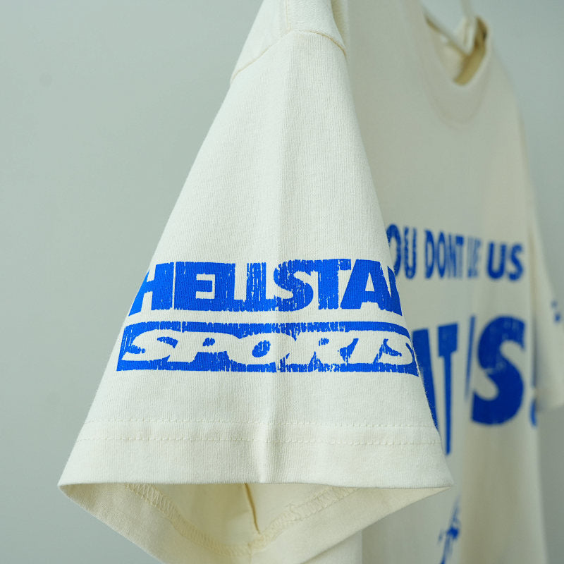Hellstar Beat Us! T-Shirt White/Blue