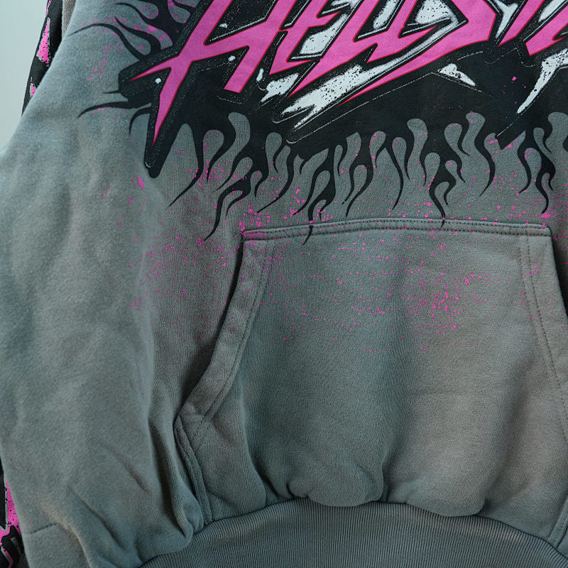 Hellstar Future Flame Hoodie Grey