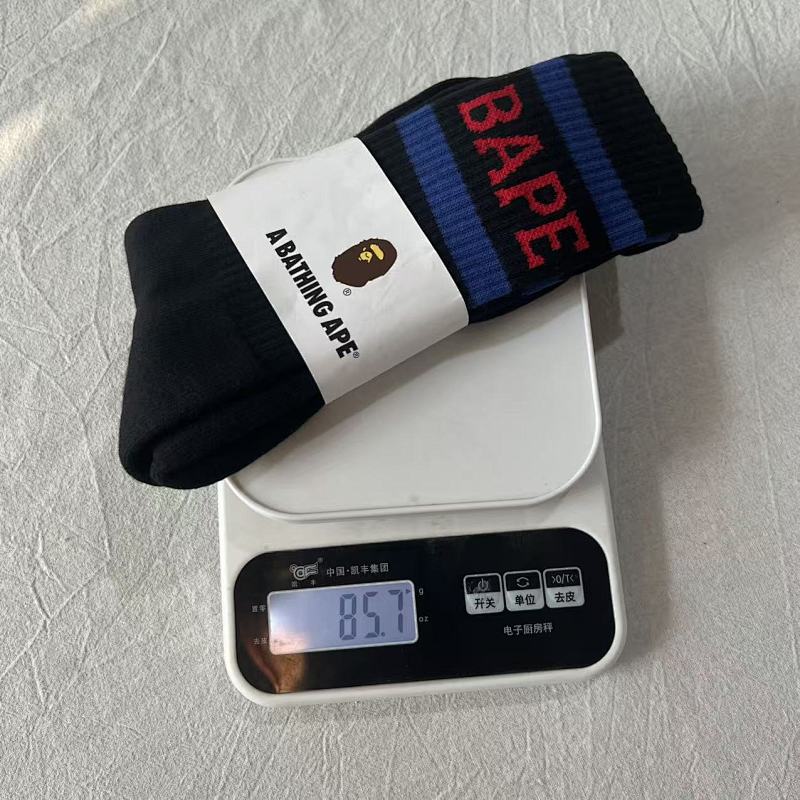 A Bathing Ape BAPE Logo Crew Socks