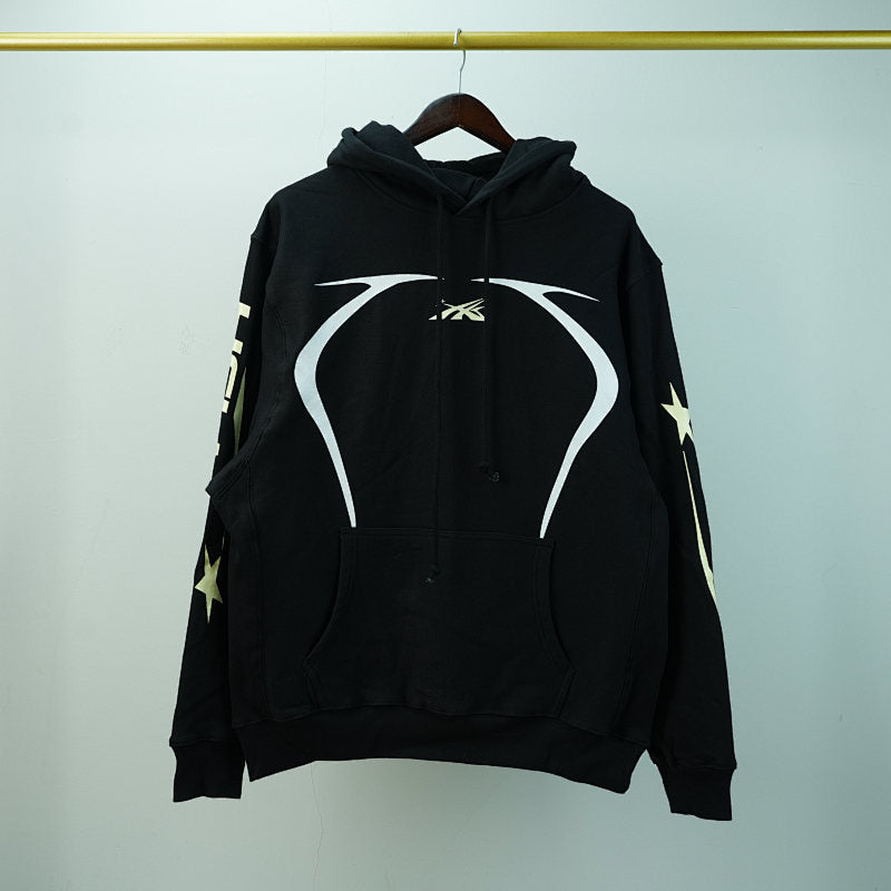 Hellstar Sports Hoodie. Jet Black