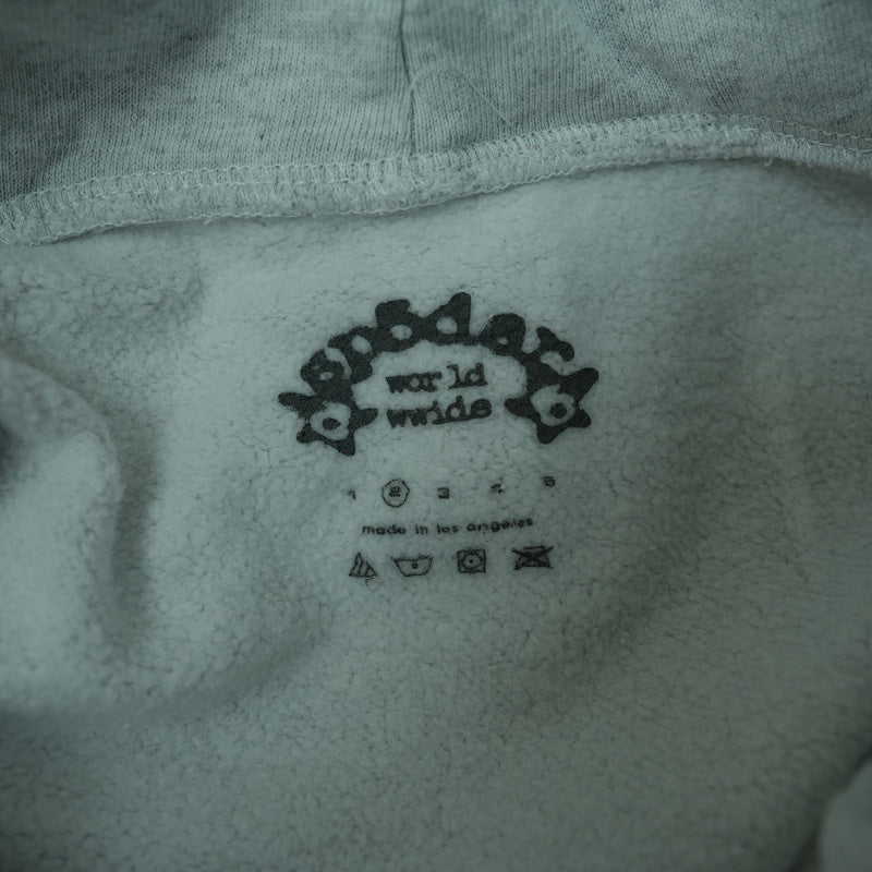Sp5der Arach NY Phobia Hoodie Ash Grey