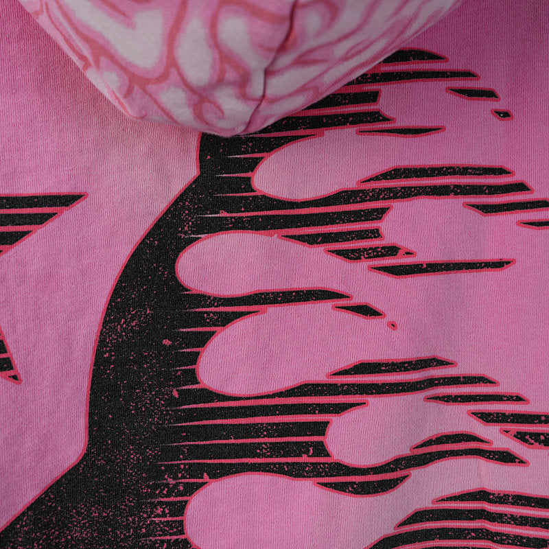 Hellstar Brainwashed With Brain Hoodie Pink
