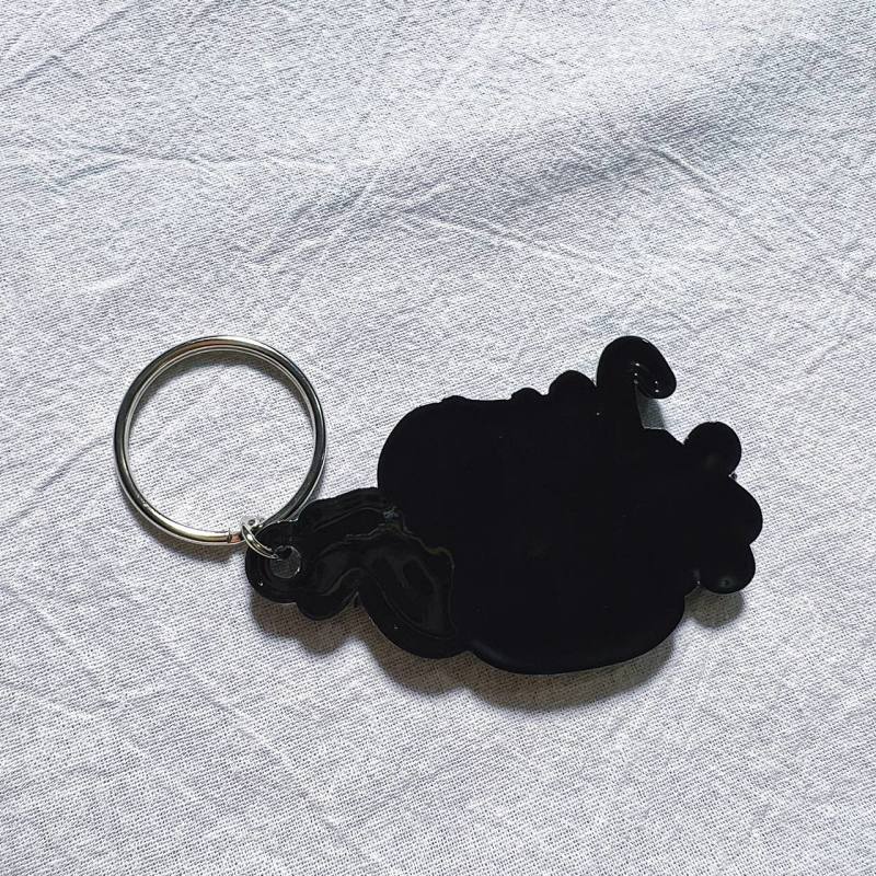 Graffiti Keychains - Black/Silver/Green