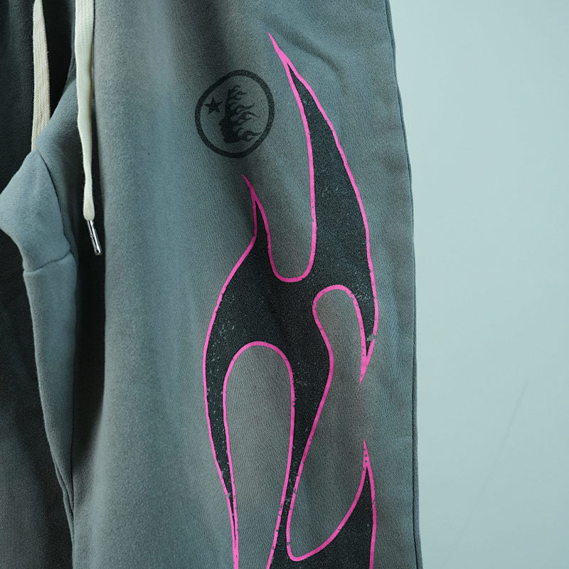 Hellstar Grey Future Flame Sweatpants