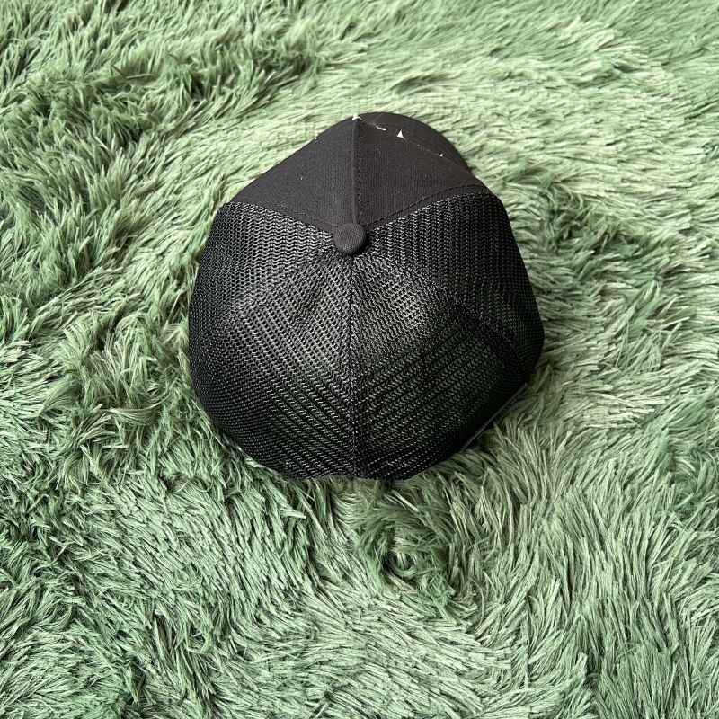 Black Mesh Trucker Caps with Embroidered Graphics