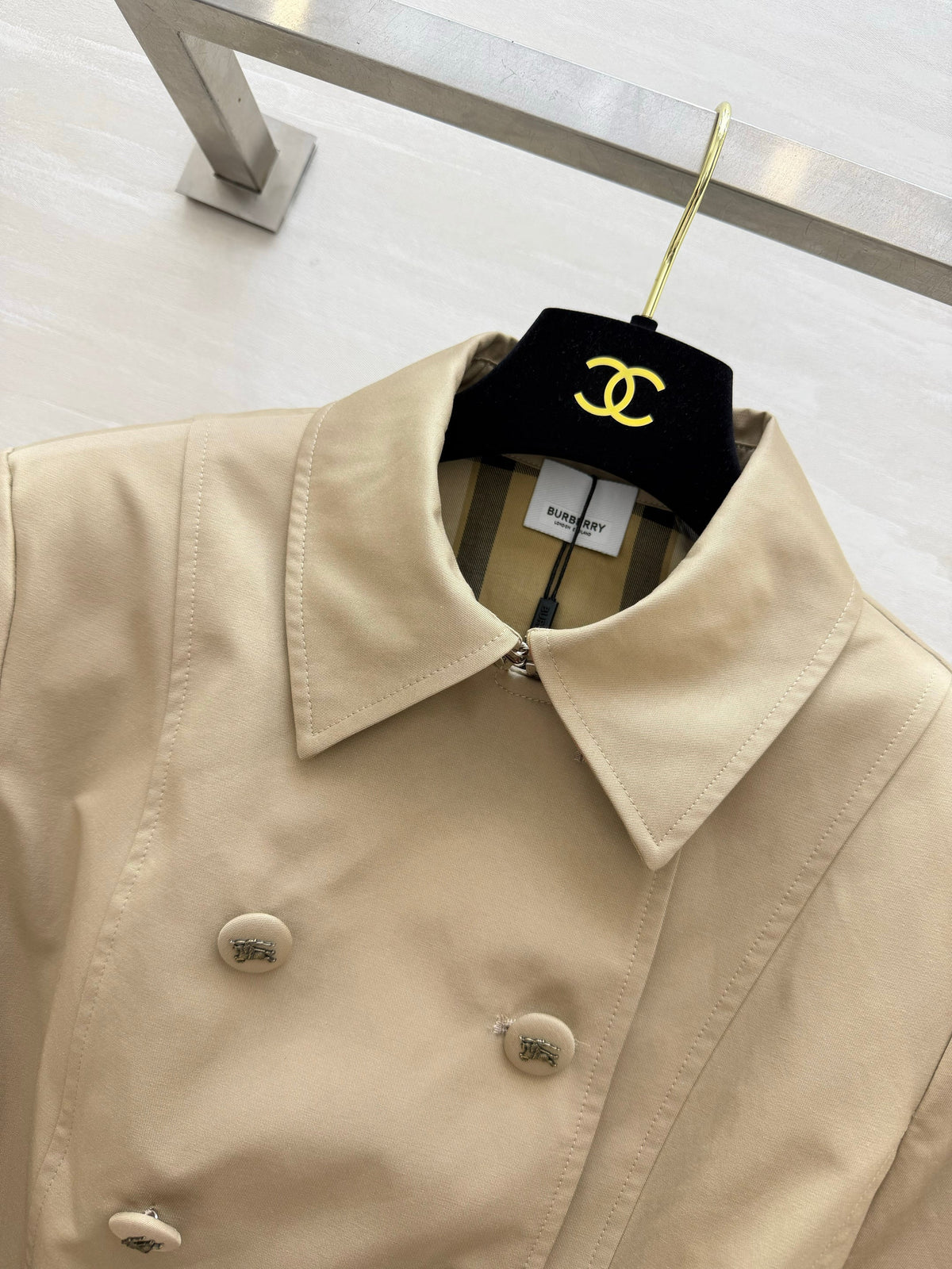 Short Peplum Trench Coat