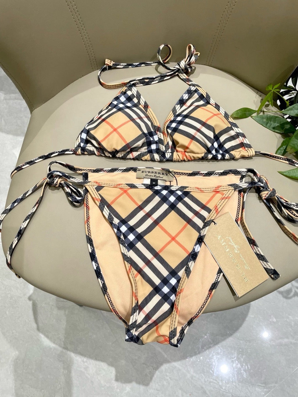 Vintage Check Bikini Set