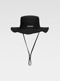 Jacquemus Wide Brim Bucket Hat with Chin Strap