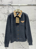 Vintage Check Collar Cardigan