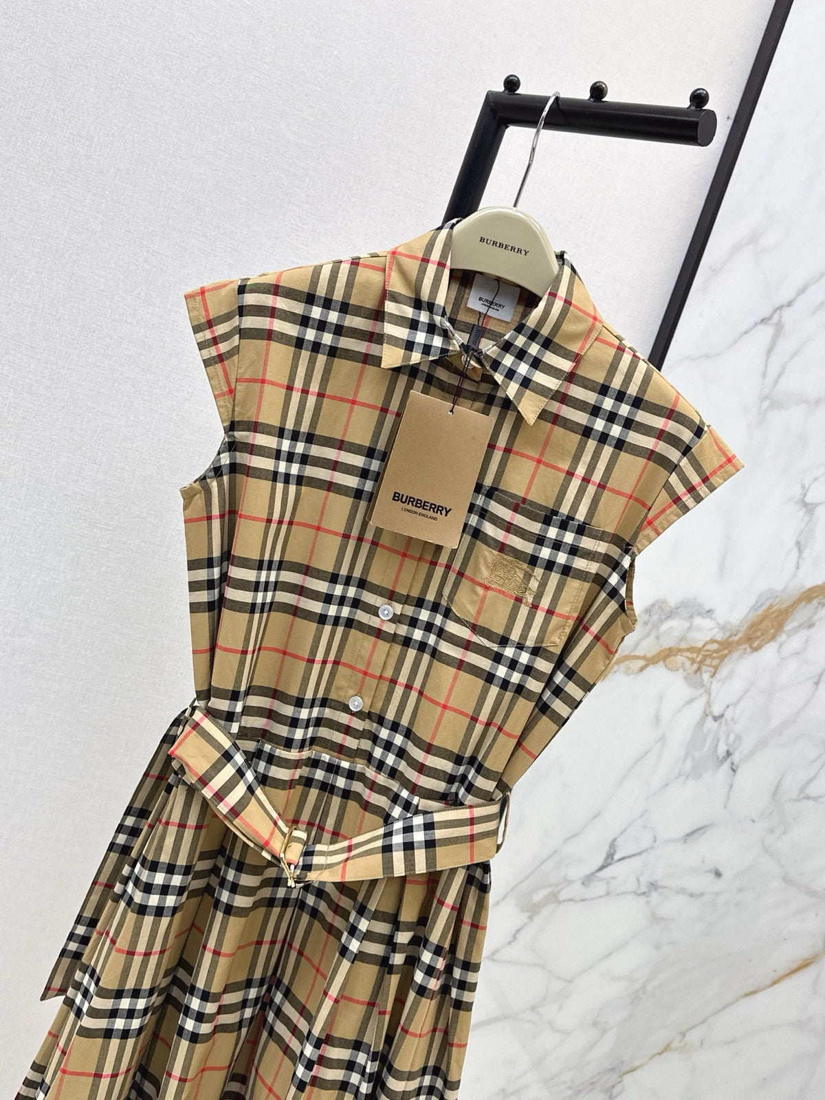 Vintage Check Shirt Dress