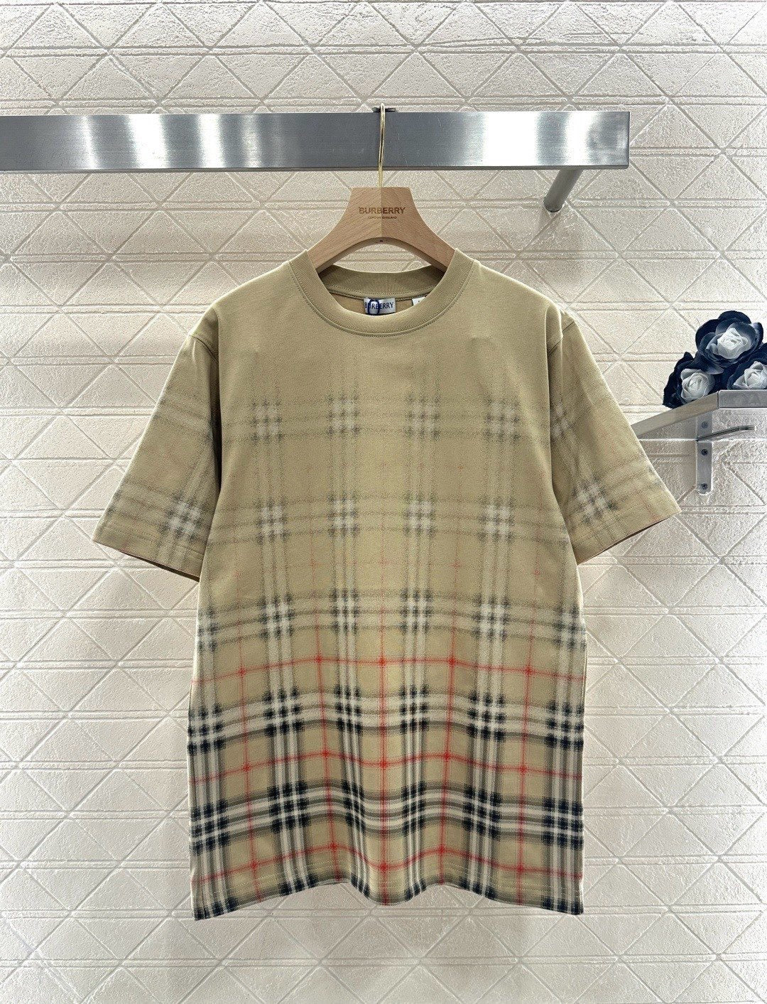 Gradient Check T-Shirt
