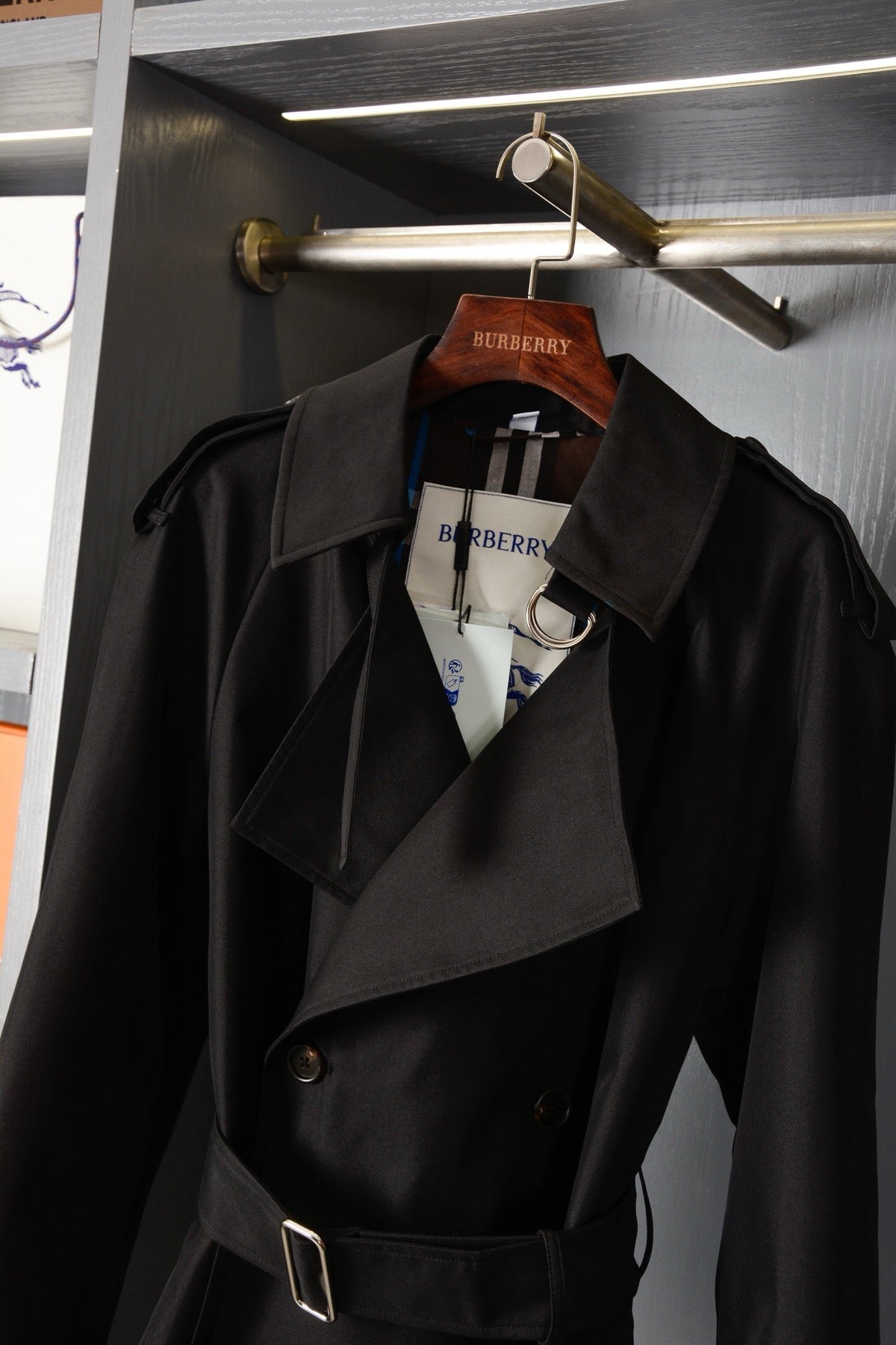 Check Trench Coat