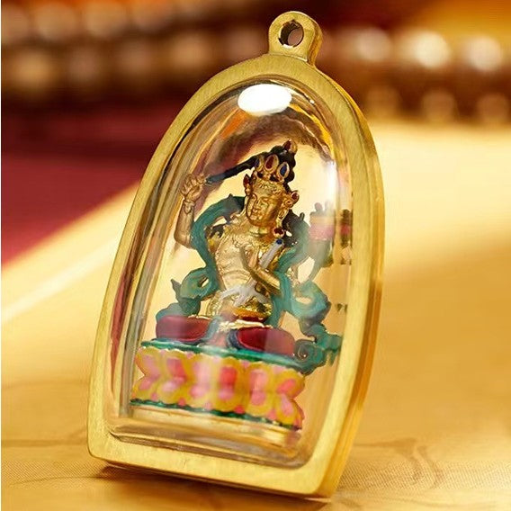 Tibetan Tsa Tsa 3D Buddha Amulet-Handmade Panting Ghau Prayer Box Pendant