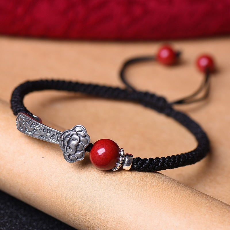 Ruyi Knot 925 Silver String Bracelet