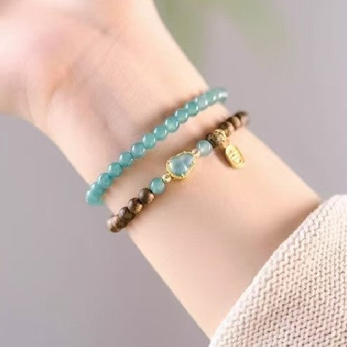 Calabash Sandalwood 2 Wrap Bracelet-Wealth and Prosperity