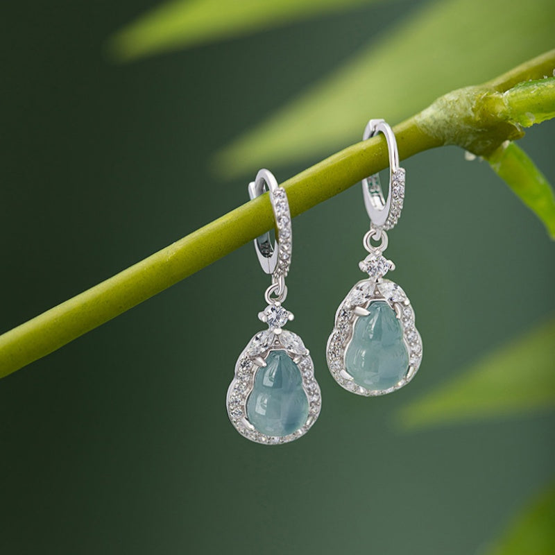 Calabash Ice Jade Earrings