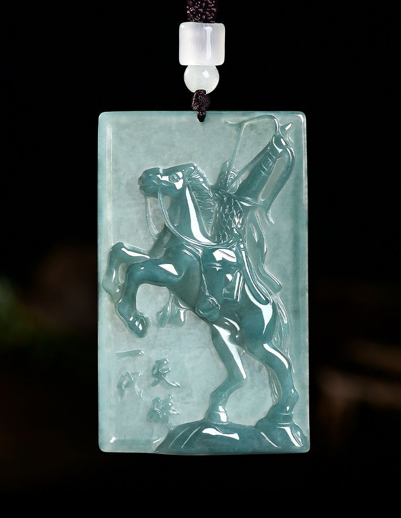 Genghis Khan Ice Jade Pendant-Courage & Success