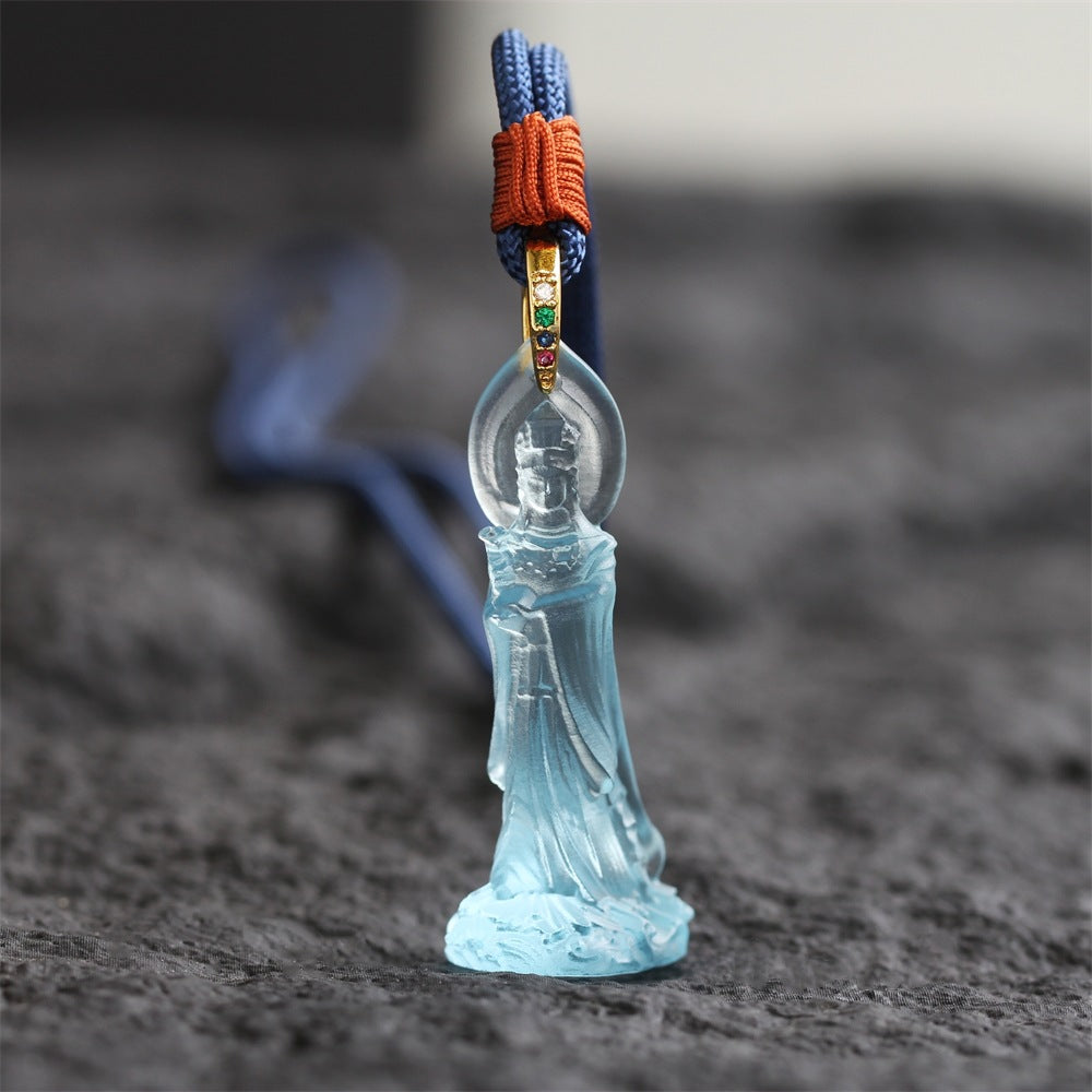 The Sea Goddess: Mazu Sacred Liuli Protection Pendant