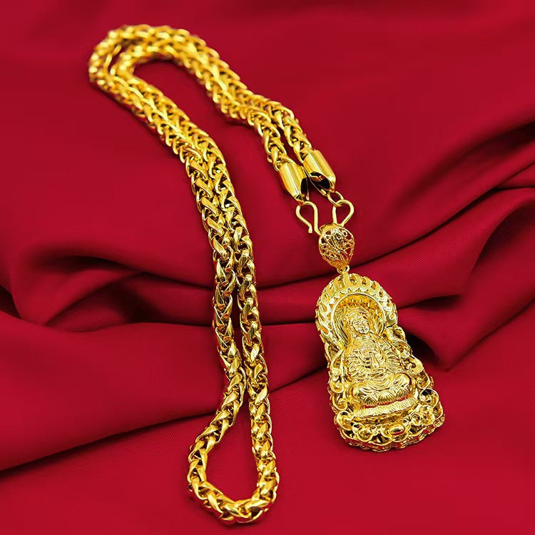 Gold Guangong Pendant Chain Necklace-Wealth Of God